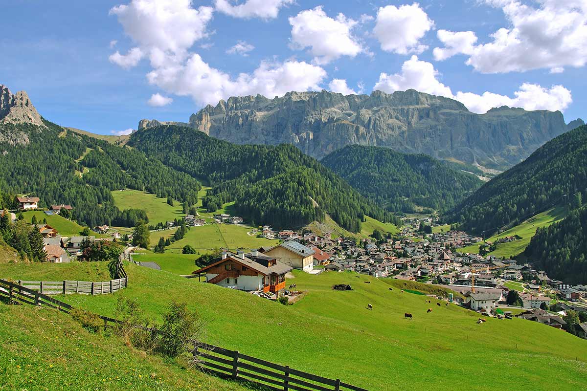 Vista su Selva di Val Gardena